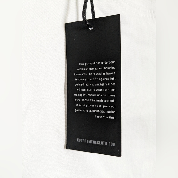 Kut From the Kloth Gidget Fray Shorts Size 14 White NWT - Picture 5 of 5